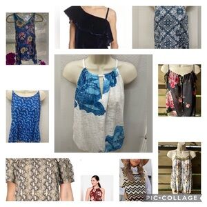 Resellers Bundle of 10 tops assorted brands Size small.